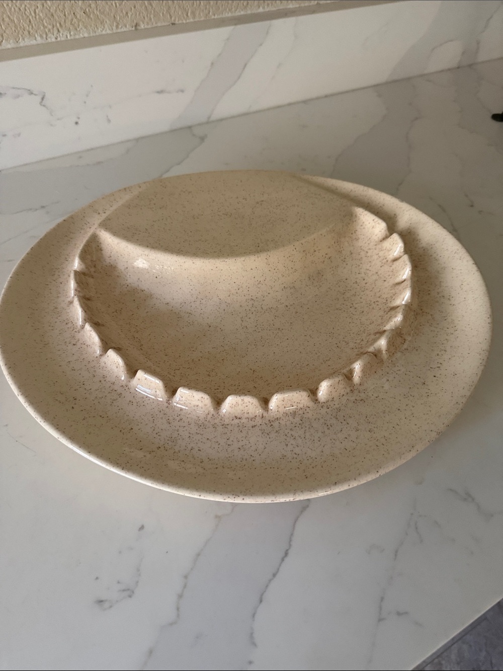 Vintage 50’s  Mid Century Eley Boy Mold Ceramic Ashtray Large